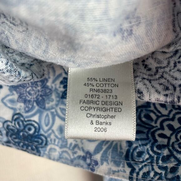 Christopher & Banks Button Down Shirt Size L EUC - Picture 10 of 11